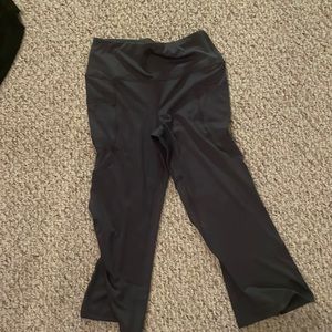 Women's High Waist Bootcut Capri Leggings Thin Yoga Pants with 2 Pockets